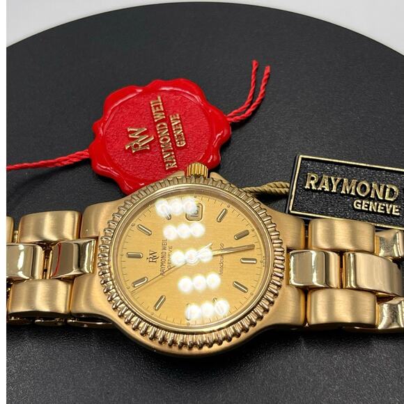 Raymond Weil Geneve Amadeus 9205 Vintage Quartz Swiss Wristwatch GP Old New - Picture 5 of 12